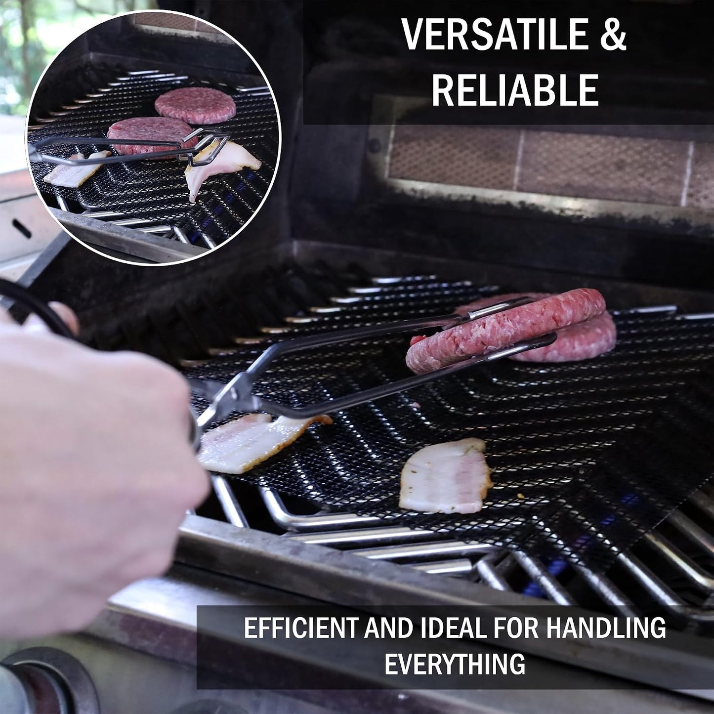 Long Tongs For Grilling | Stainless Steel Scissor Tongs 16" With Comfortable Handle And Rust Resistant