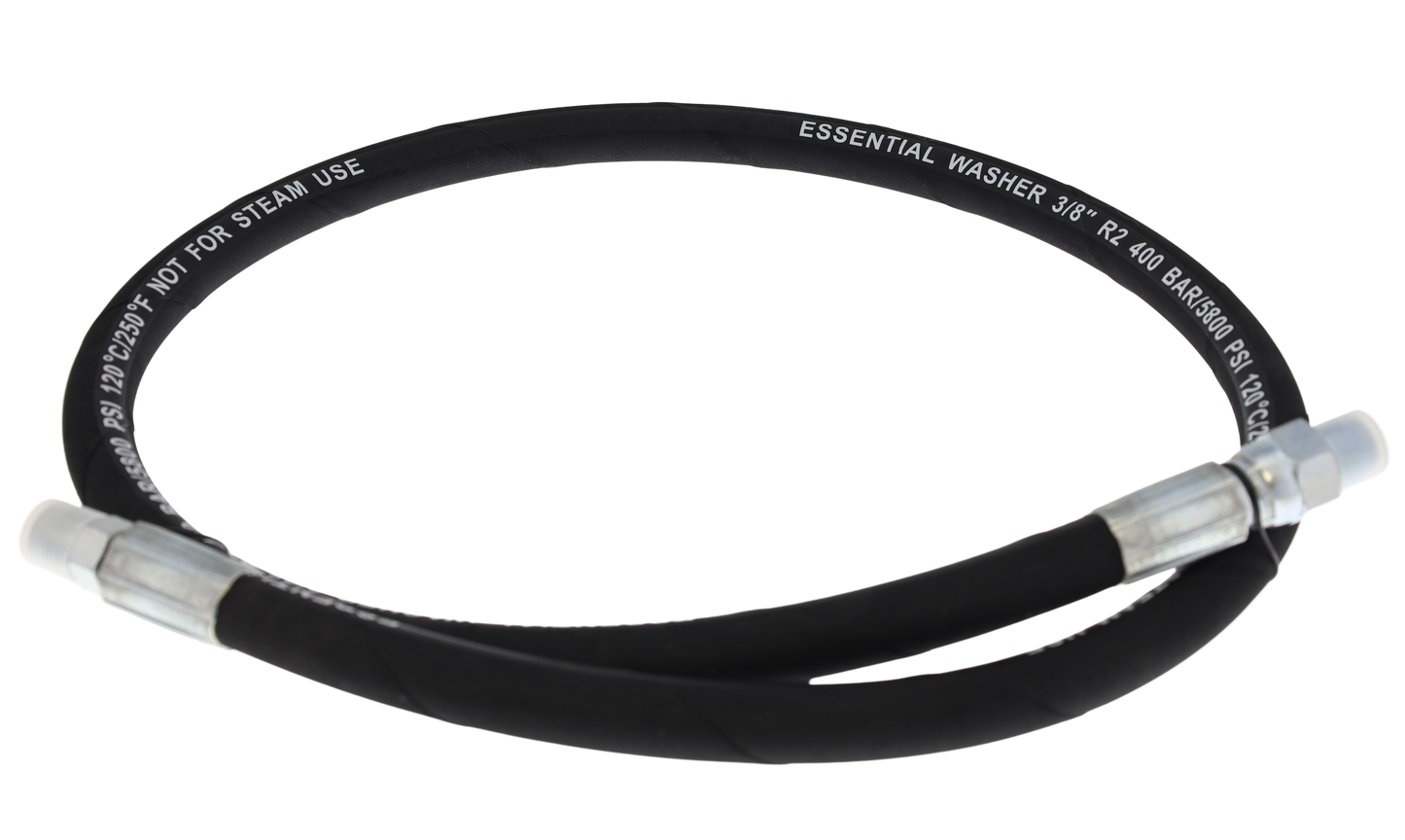 4 FT Whip Line For Pressure Washers | 3/8" 5800 PSI | Heavy Duty Commercial Grade