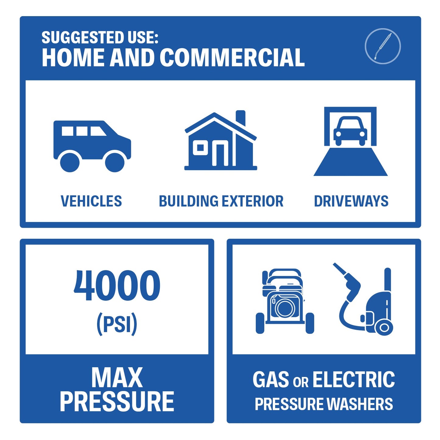 20" Pressure Washer Extension Wand | Stainless Steel with 20 Degree Bend for Advanced Cleaning