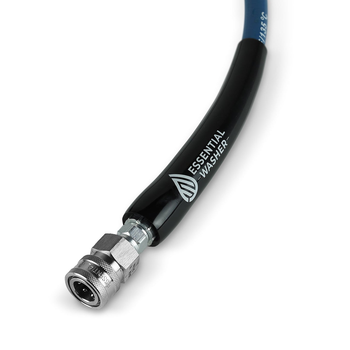 50 FT Blue Pressure Washer Hose | 3/8" Flexibility With Stainless Steel Fittings