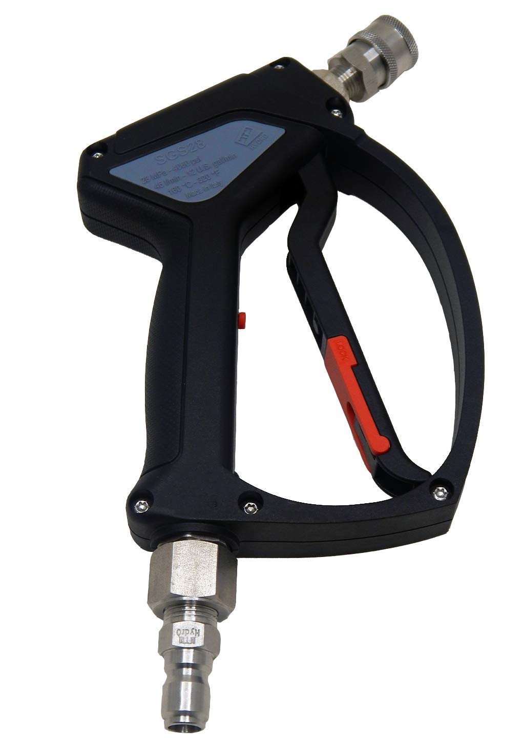 MTM Hydro SGS28 Pressure Washer Car Wash Sprayer Gun with Swivel, Stainless Steel QC Fittings, High Pressure 4000 PSI Power Washer Attachment for Boat, Roof, Car Washing