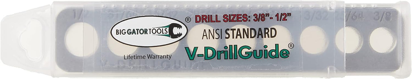 Big Gator Tools V-Drill Guide, Standard Sizes 3/8" to 1/2"