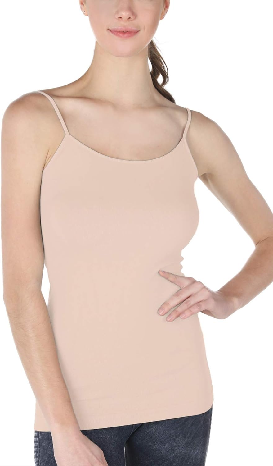 NIKIBIKI Women Seamless Premium Classic Camisole, Made in U.S.A, One Size