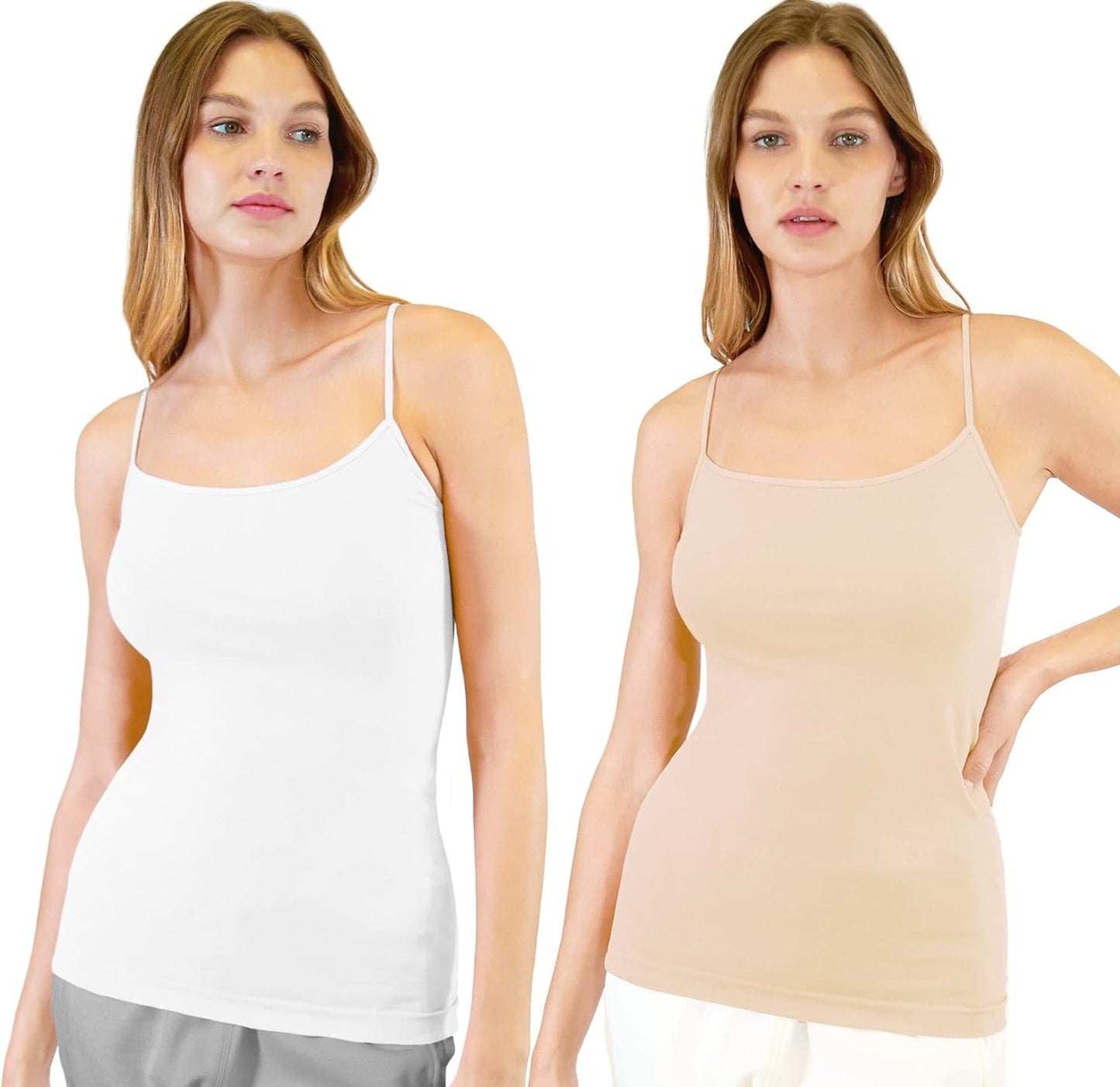 NIKIBIKI Women Seamless Premium Classic Camisole, Made in U.S.A, One Size