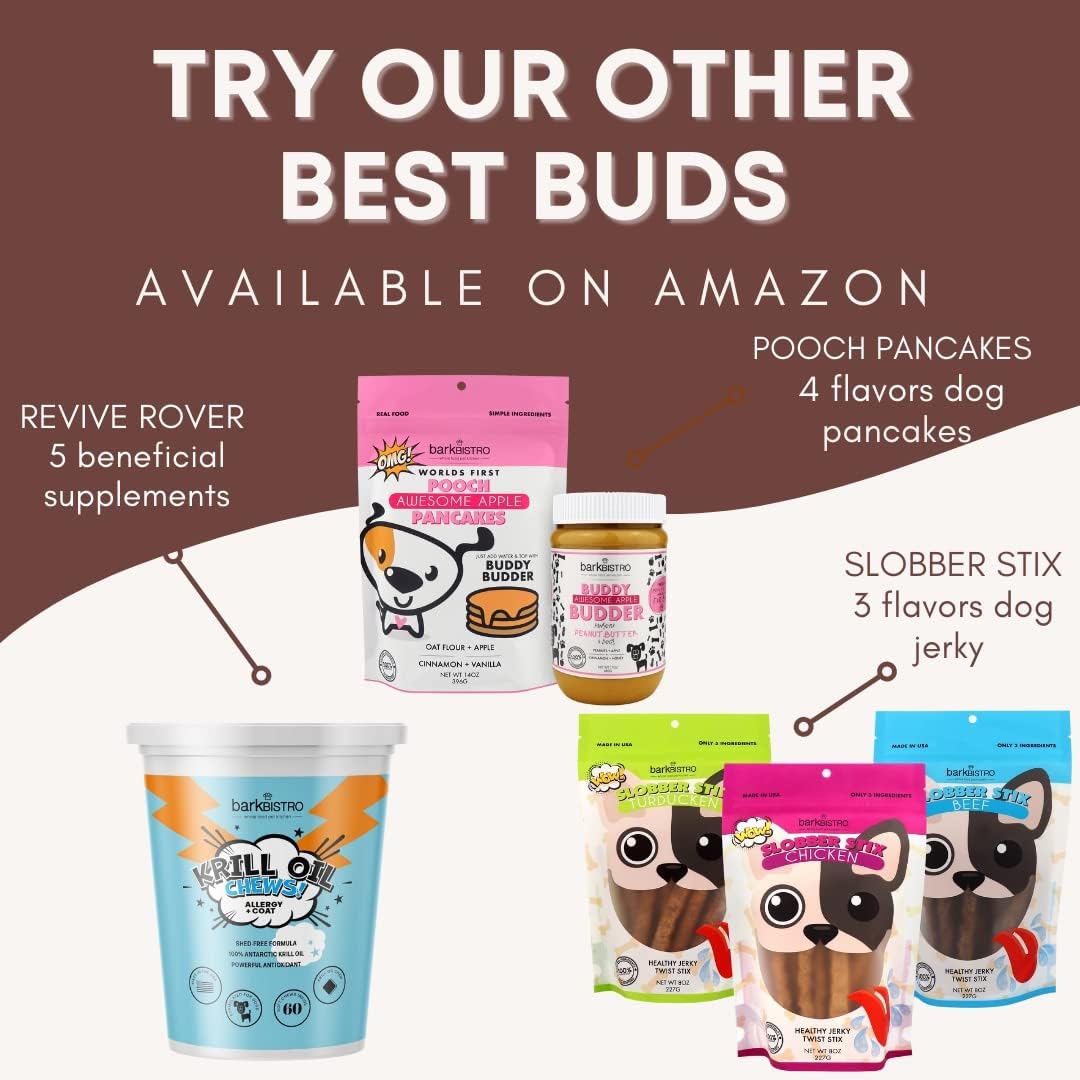 Buddy BUDDER Bark Bistro Company, Ruff Ruff Raw + Pumpkin Pup, Dog Peanut Butter, Healthy Dog Treat, Dog Enrichment, 100% Natural Dog Peanut Butter - Made in USA (Set of 2/ 17oz Jars)