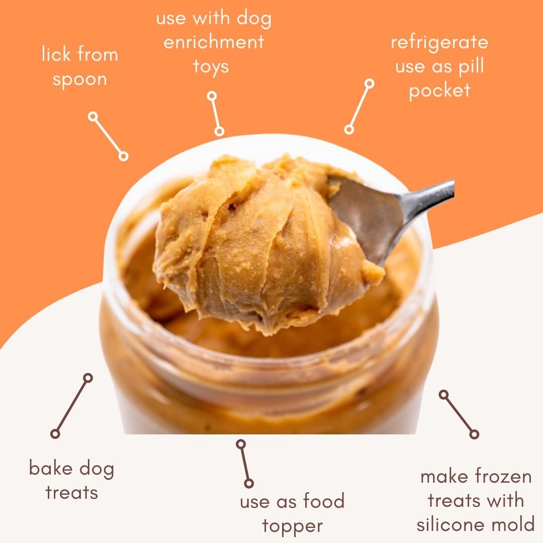 Buddy BUDDER Bark Bistro Company, Ruff Ruff Raw + Pumpkin Pup, Dog Peanut Butter, Healthy Dog Treat, Dog Enrichment, 100% Natural Dog Peanut Butter - Made in USA (Set of 2/ 17oz Jars)