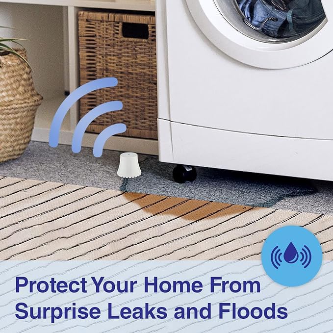 Flood Buzz Water Leak Alarm - 3 Pack; Reusable with Factory Installed Battery