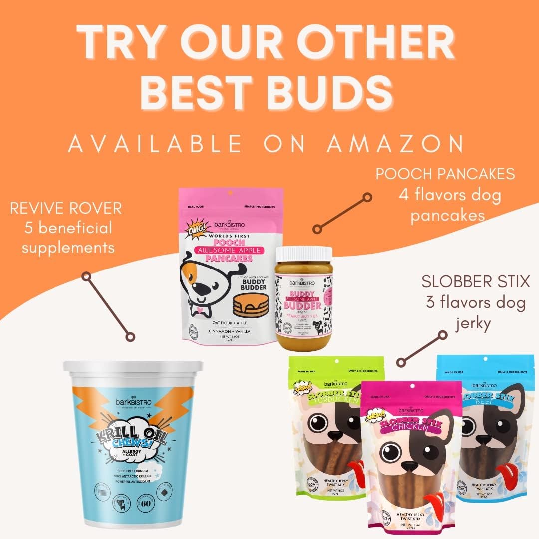 Buddy BUDDER Bark Bistro Company, Ruff Ruff Raw + Pumpkin Pup, Dog Peanut Butter, Healthy Dog Treat, Dog Enrichment, 100% Natural Dog Peanut Butter - Made in USA (Set of 2/ 17oz Jars)