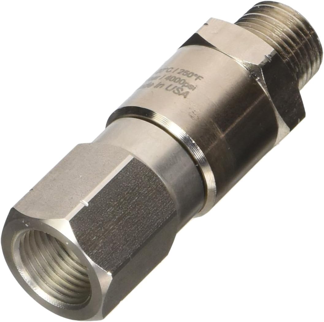 Mosmatic Live Pressure Washer Swivel - 4000 PSI, 3/8in. NPT-M, Stainless Steel, Model# DGV