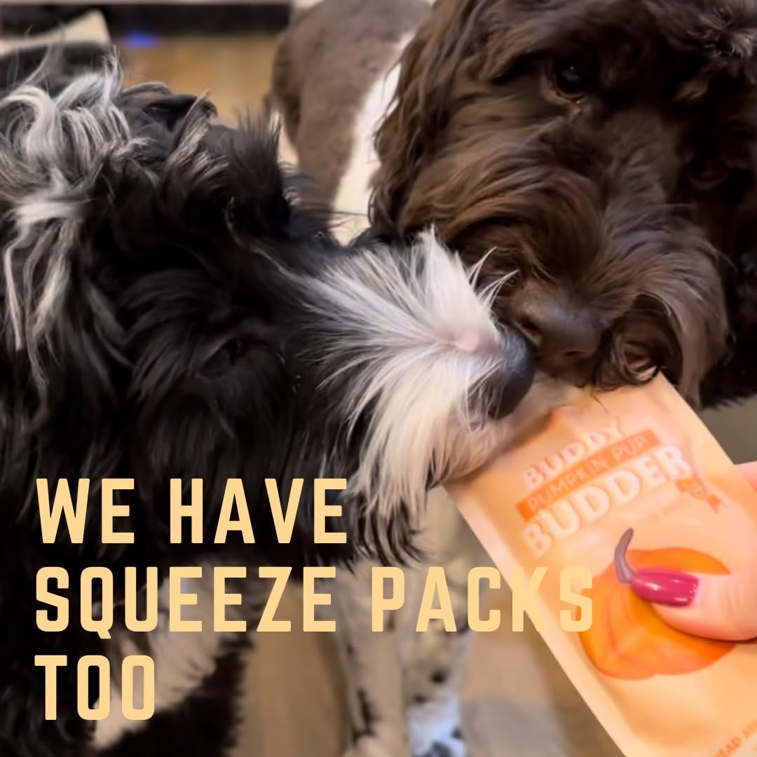 Pumpkin Pup + Ruff Ruff Raw + Barkin Banana Buddy BUDDER, 100% Natural Dog Peanut Butter, Healthy Dog Treats - Made in USA (Set of 3)