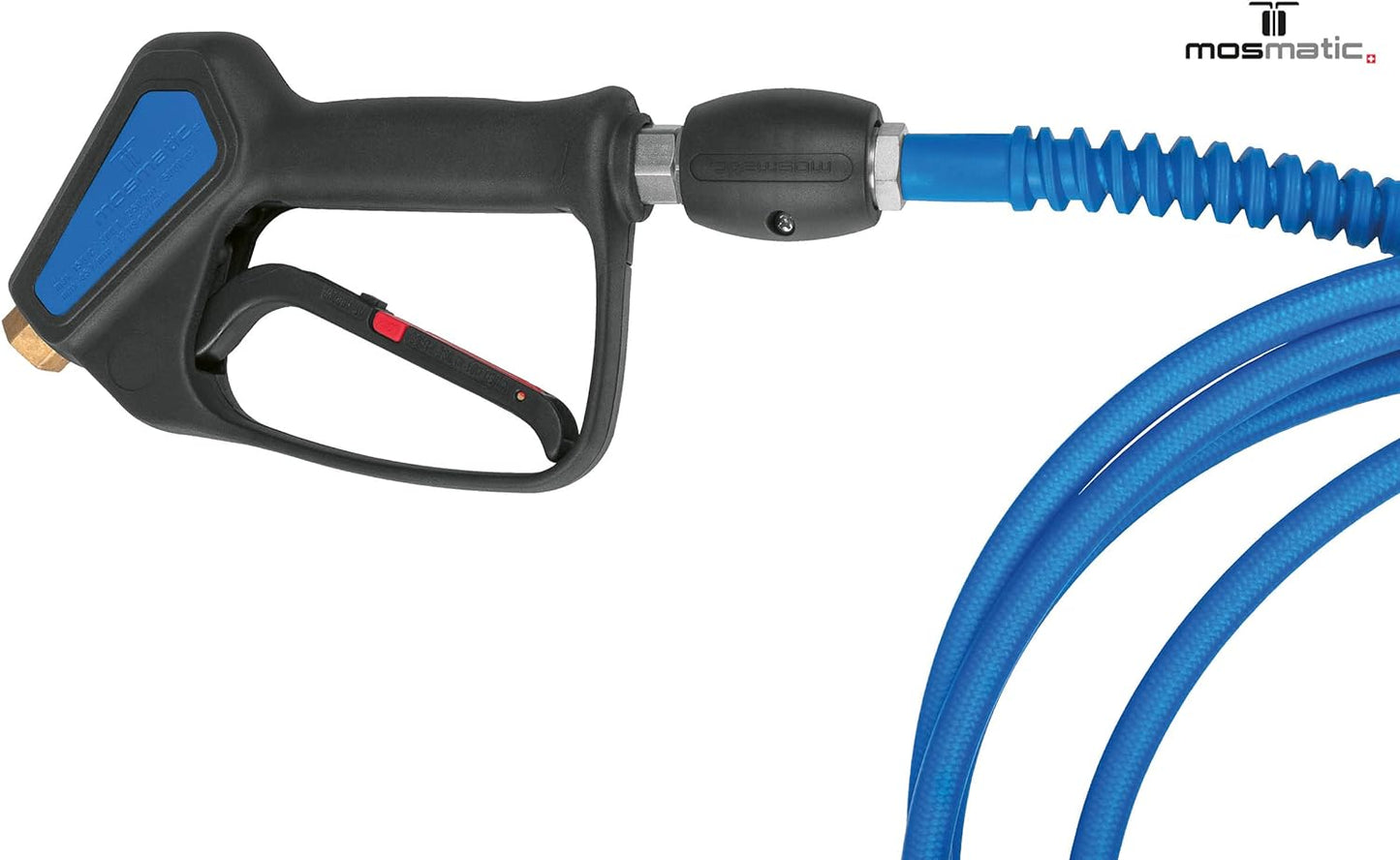 Mosmatic Live Pressure Stainless Steel Spray Gun Swivel & Mosmatic DGV Heat Shield for Hot Water Pressure Washer Protection - Protect Yourself and Your Equipment - 4000 PSI 3/8" MPT X 3/8" FPT