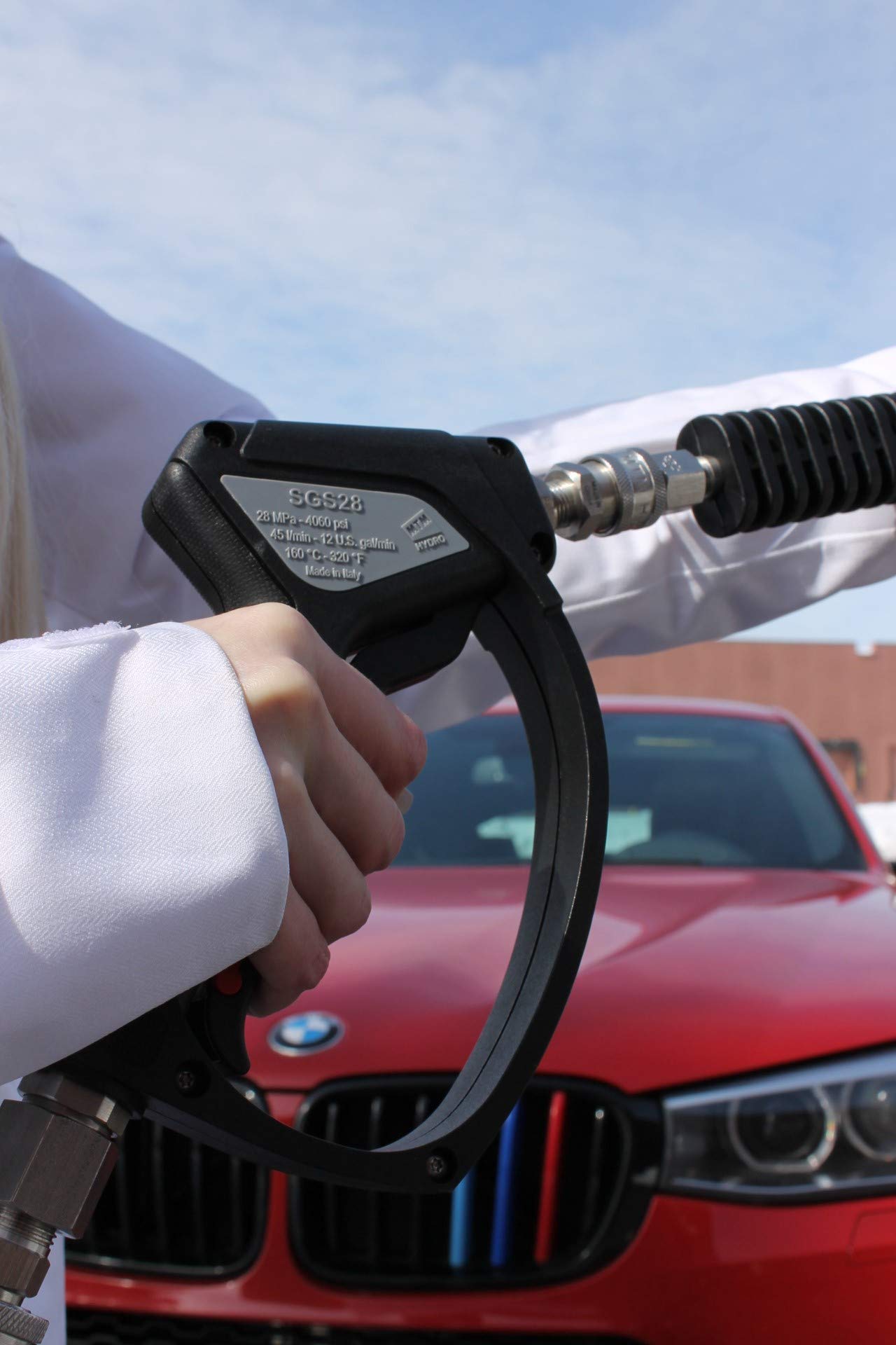 MTM Hydro SGS28 Pressure Washer Car Wash Sprayer Gun with Swivel, Stainless Steel QC Fittings, High Pressure 4000 PSI Power Washer Attachment for Boat, Roof, Car Washing