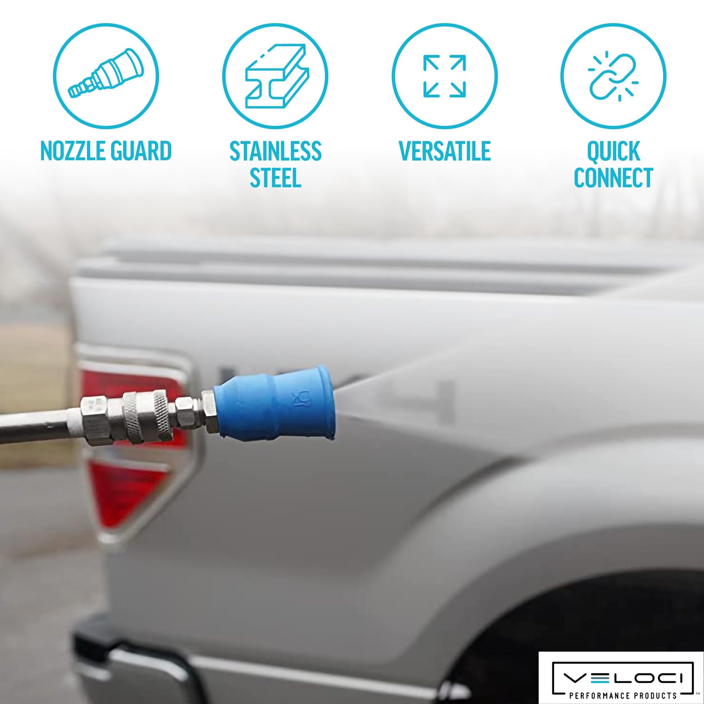 MTM Hydro Acqualine Pressure Washer Nozzle Guard Holder Tips Protector with 1/4? Quick Coupler Plug, 40 Degrees 4.0