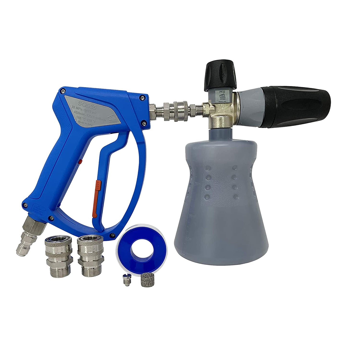 MTM Hydro Ultimate PF22.2 Foam Cannon Kit, Pressure Washer Car Wash Sprayer Gun, High Pressure Foam Power Washer Attachment, Foam Lance for Auto Detailing, Car Washing, Adjustable Nozzle