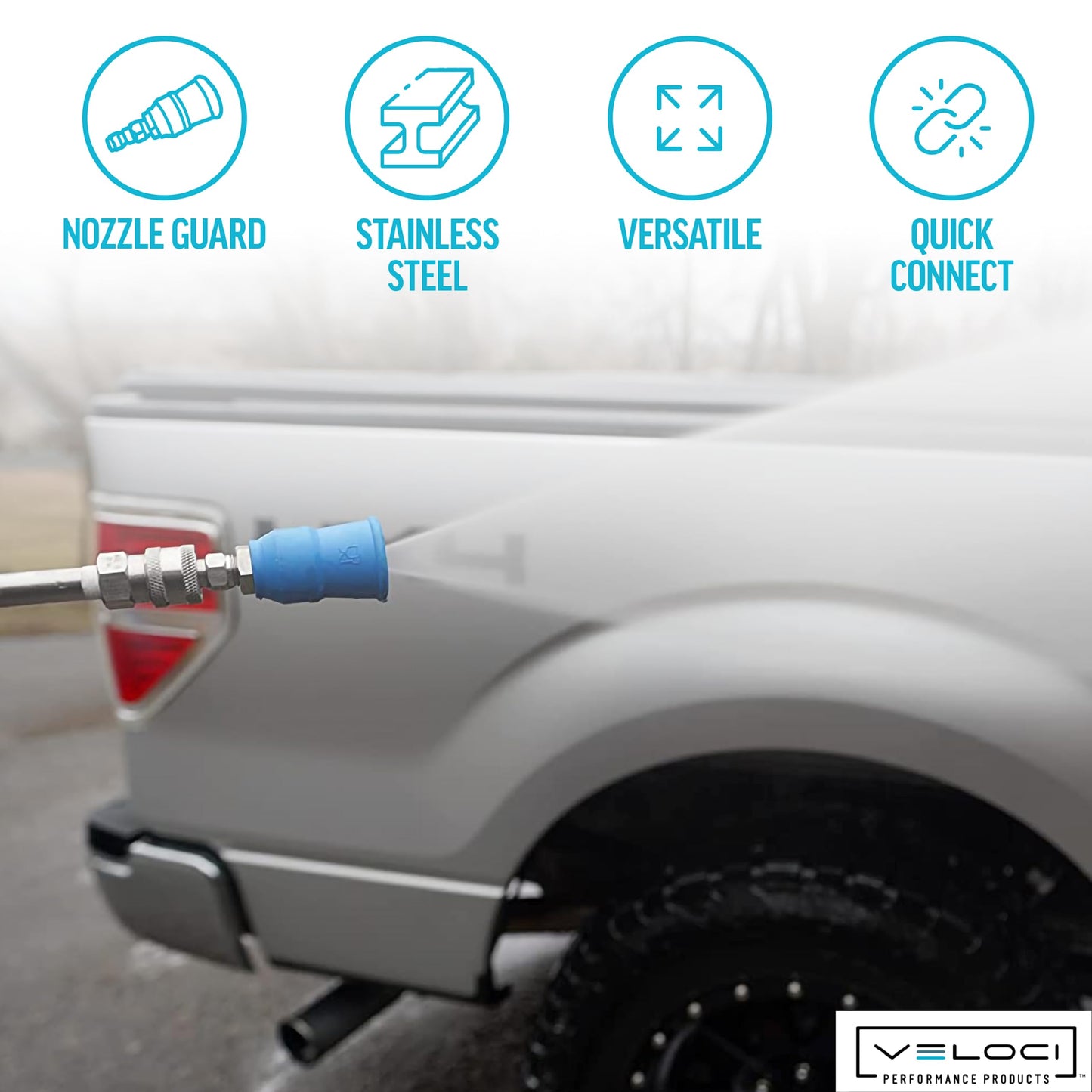 MTM Hydro Acqualine Pressure Washer Nozzle Guard Holder Tips Protector with 1/4? Quick Coupler Plug, 40 Degrees 2.0