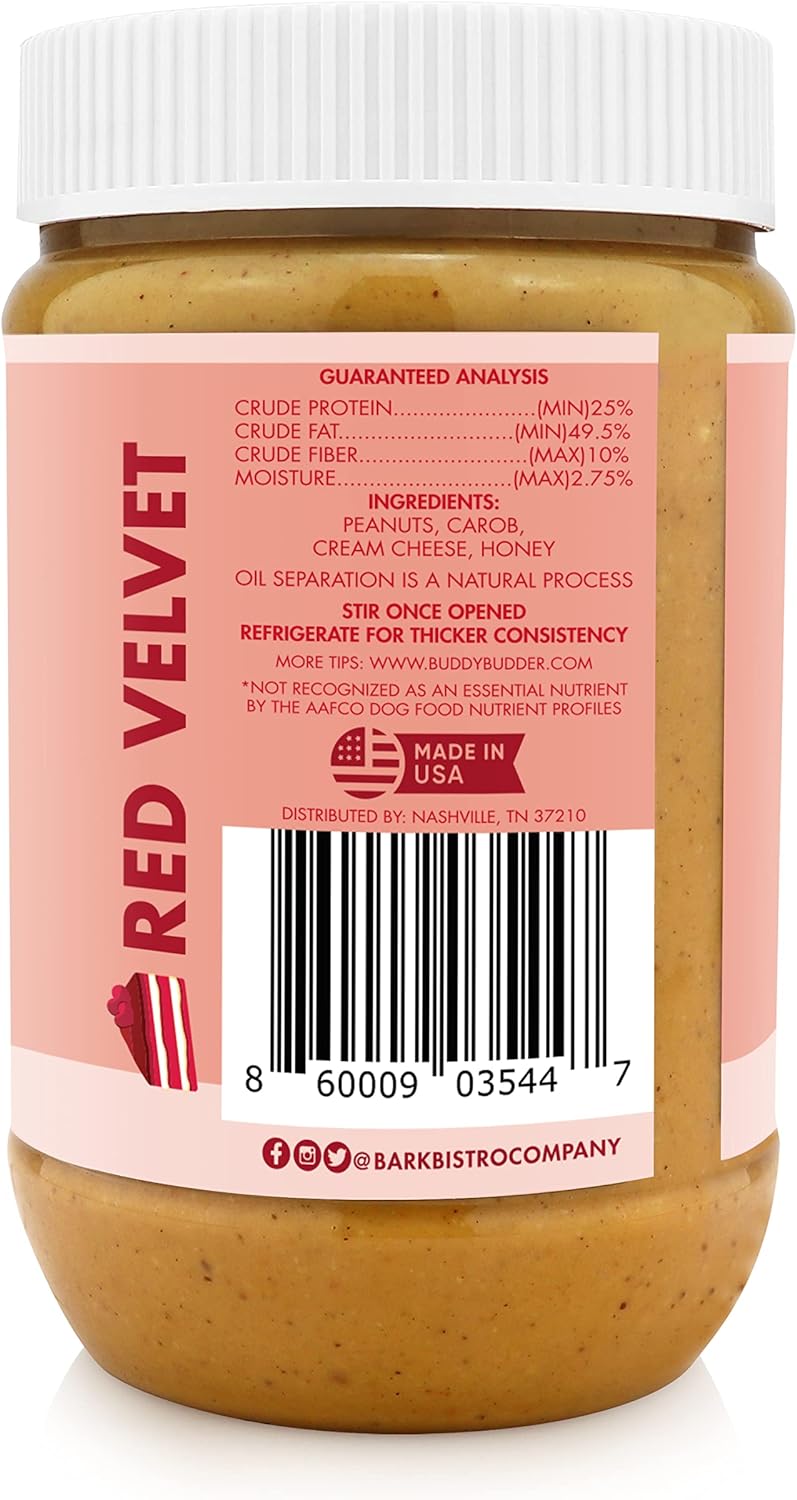 Buddy BUDDER Bark Bistro Company, Ruff Ruff Raw + Pumpkin Pup, Dog Peanut Butter, Healthy Dog Treat, Dog Enrichment, 100% Natural Dog Peanut Butter - Made in USA (Set of 2/ 17oz Jars)