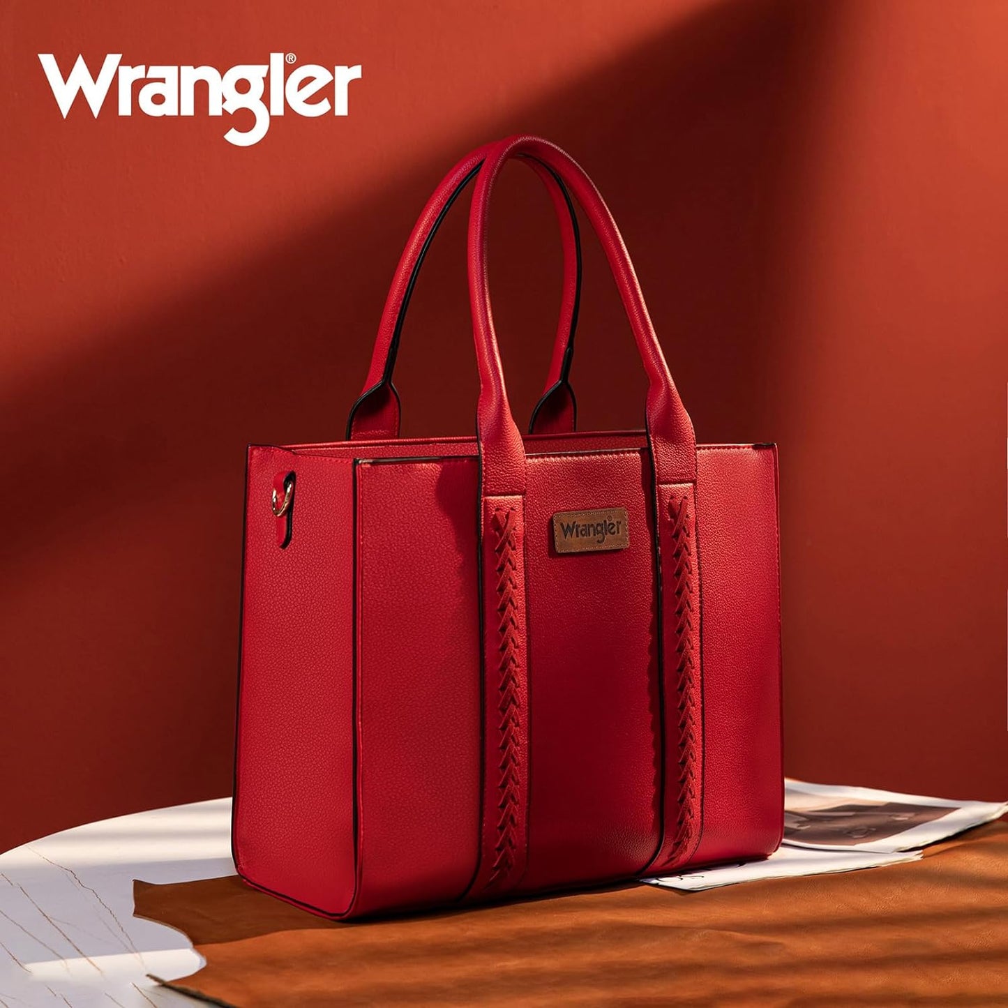 Wrangler Tote Bag for Women Shoulder Purse Handbag with Zipper Crossbody Bag