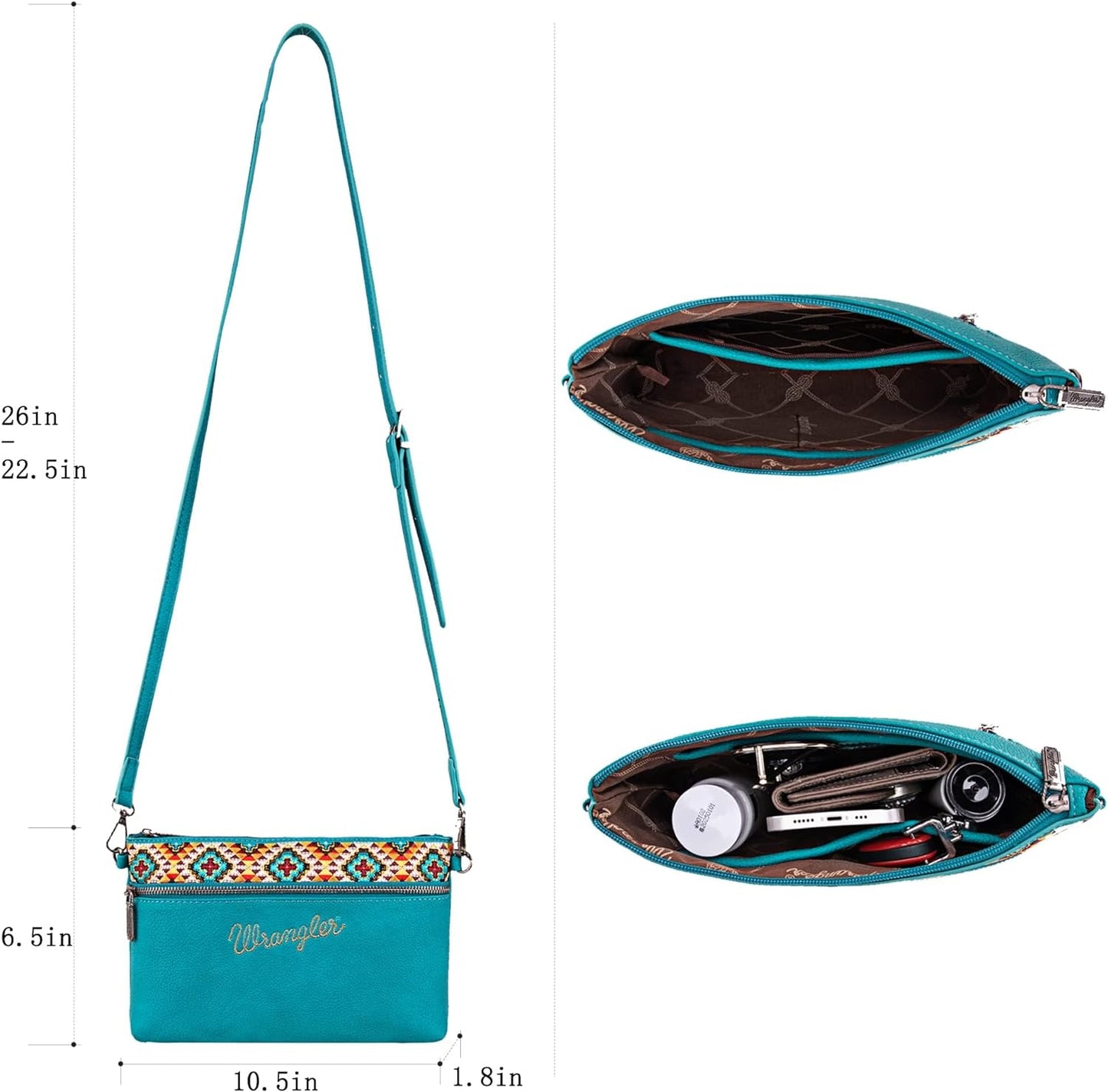 Wrangler Western Crossbody Bags for Women Clutch Wristlet Purse