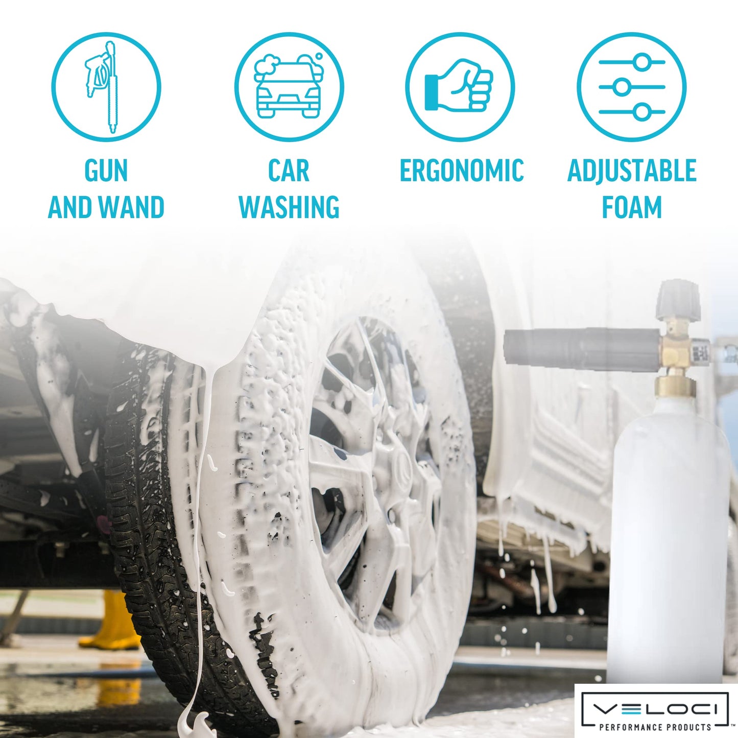 MTM Hydro Pressure Washer 20? Extension Wand and SGS28 Spray Gun Kit High Pressure Sprayer with Live Swivel 4000 PSI for Car Wash and Auto Detailing