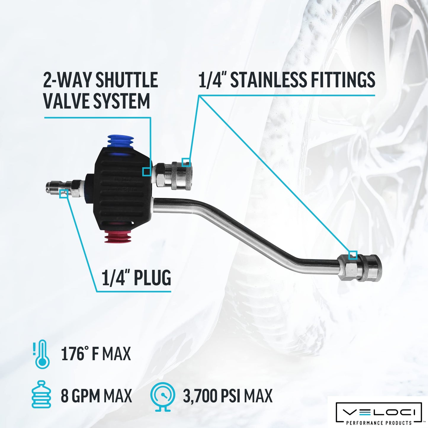 MTM Hydro Pressure Washer and Foam Cannon Extension Wand, High Pressure Foam Sprayer 3700 PSI for Car Wash and Detailing, Pressure Washer Accessories