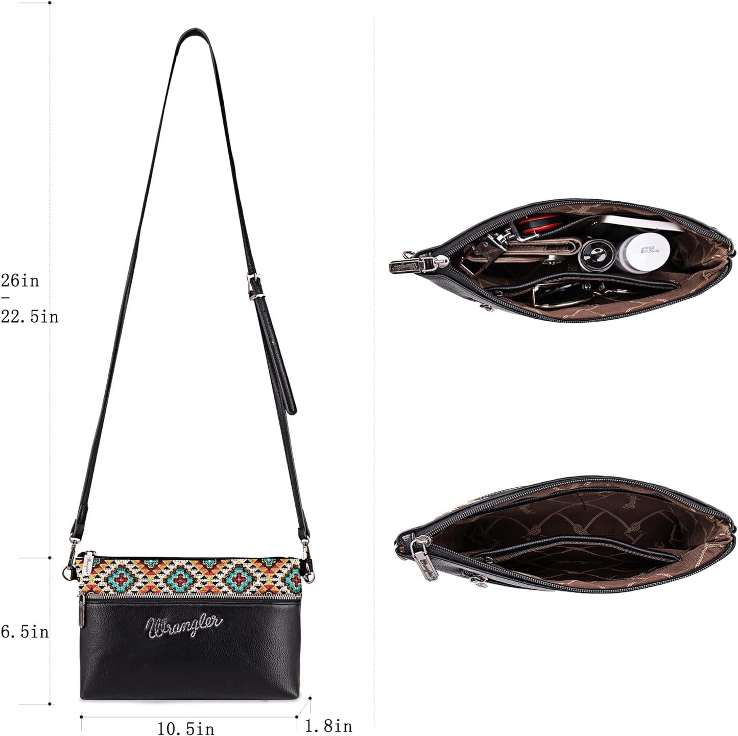 Wrangler Western Crossbody Bags for Women Clutch Wristlet Purse