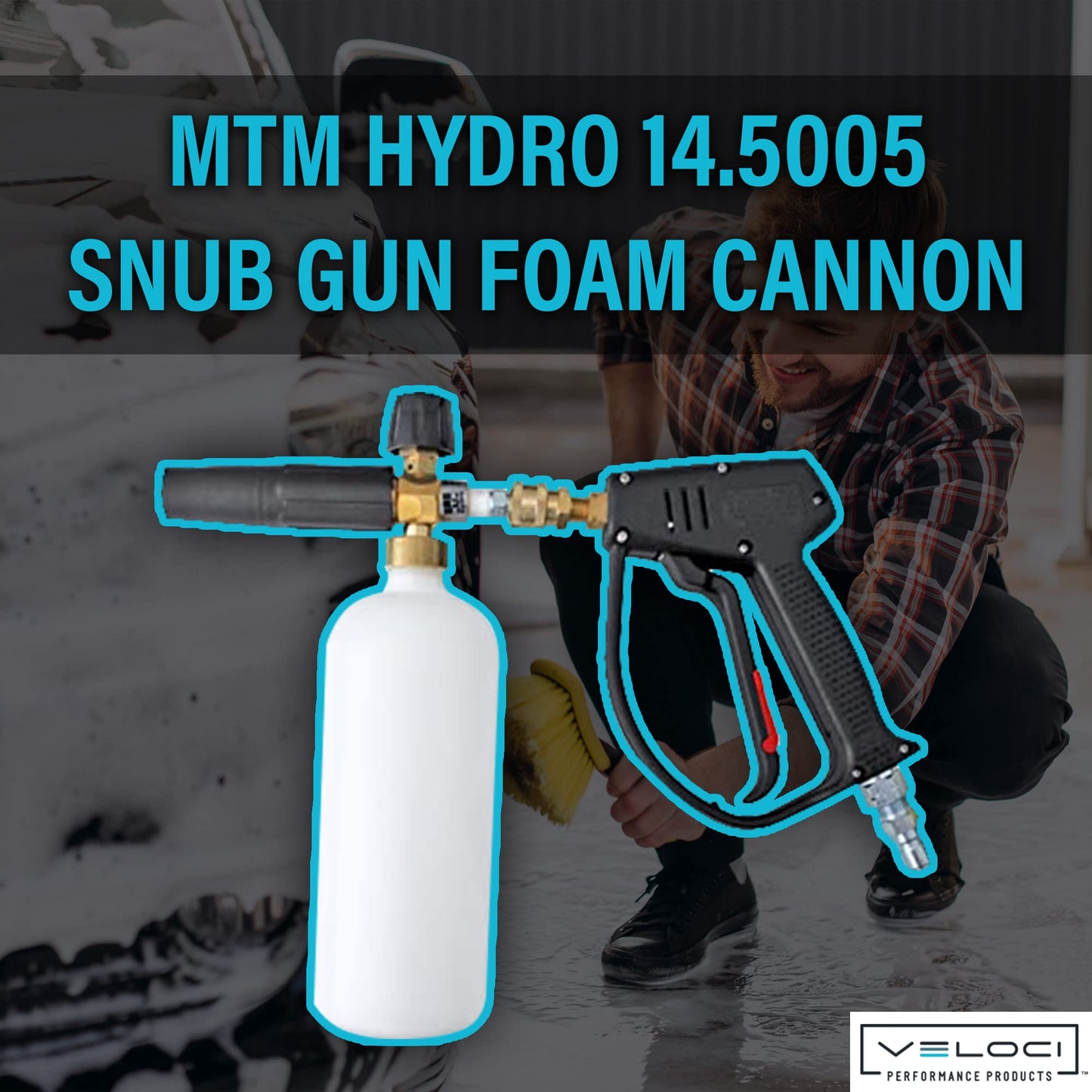 MTM Hydro Foam Cannon Snub Kit Gun Car Wash Sprayer for Car Wash, Foam Pressure Washer Attachment Dispenser Foam Lance