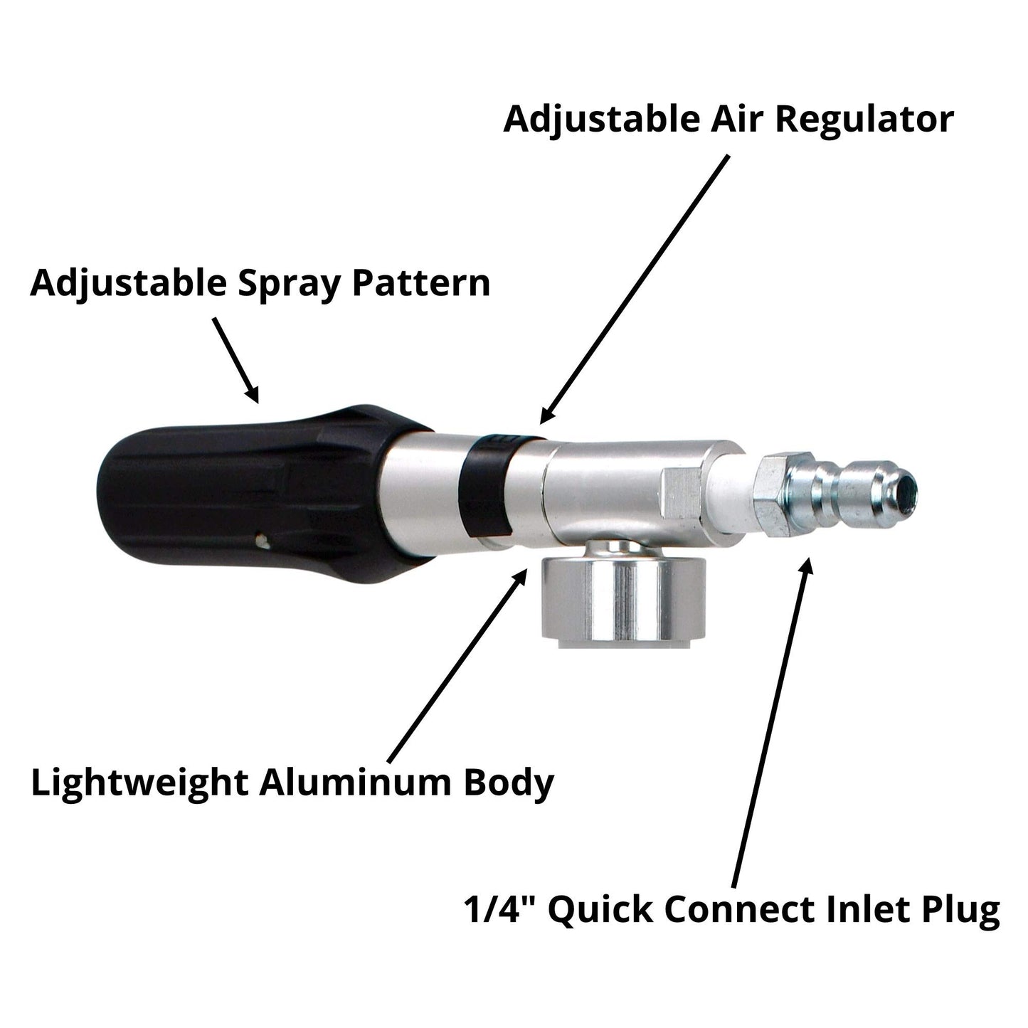 Easy to use Foam Cannon by Auto Bella - Best for Detailing Trucks or SUVs, Made From Lightweight Aircraft Aluminum, 1-Liter Bottle and 1/4" Quick Connector Snow Foam Blaster for Pressure Washer Gun