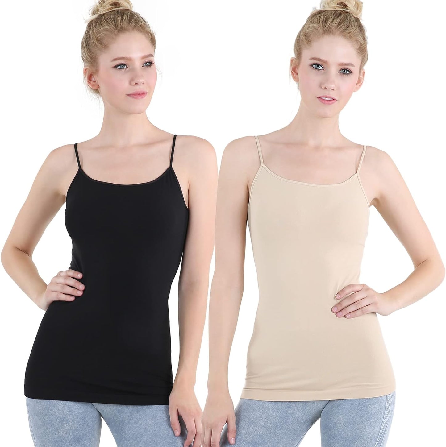 NIKIBIKI Women Seamless Premium Classic Camisole, Made in U.S.A, One Size