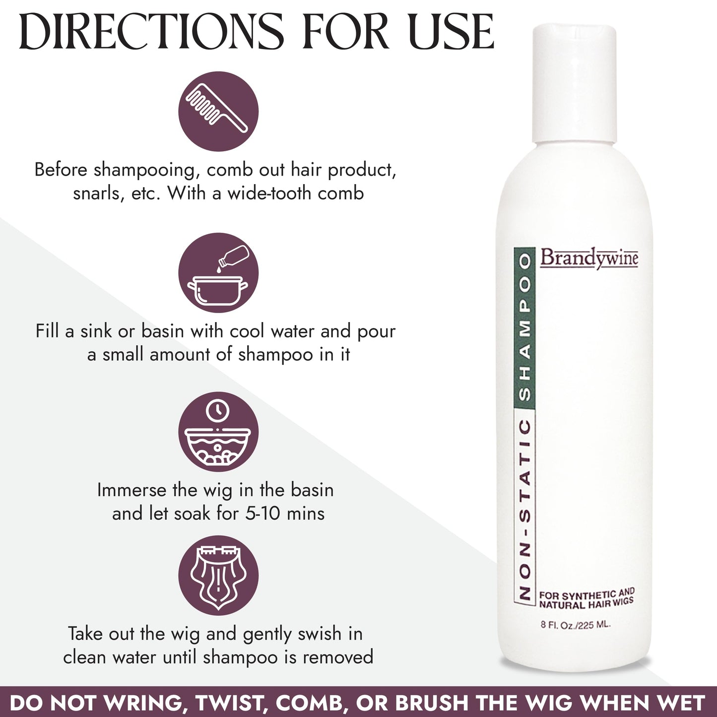 Brandywine Non Static Shampoo (8 oz)