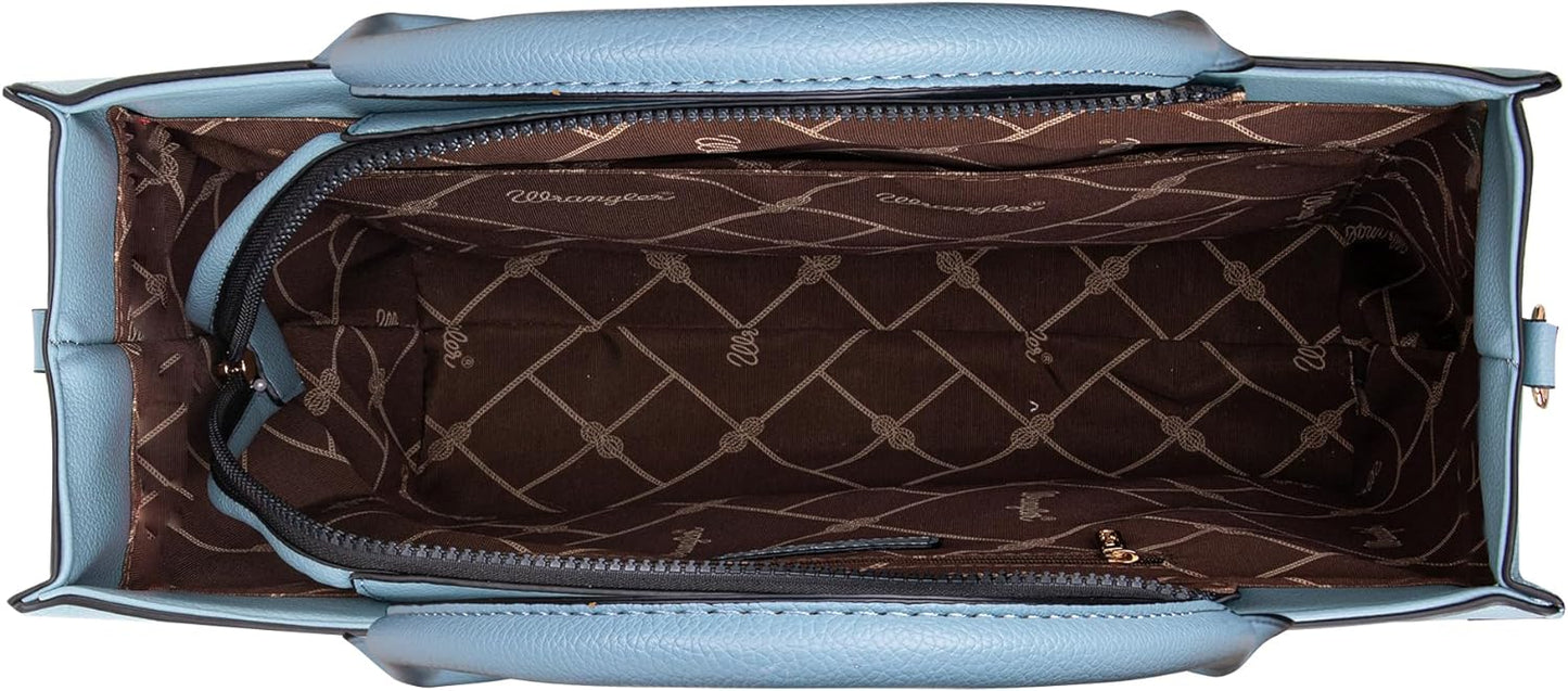 Wrangler Tote Bag for Women Shoulder Purse Handbag with Zipper Crossbody Bag