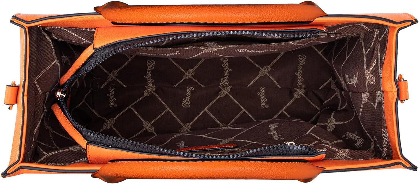 Wrangler Tote Bag for Women Shoulder Purse Handbag with Zipper Crossbody Bag