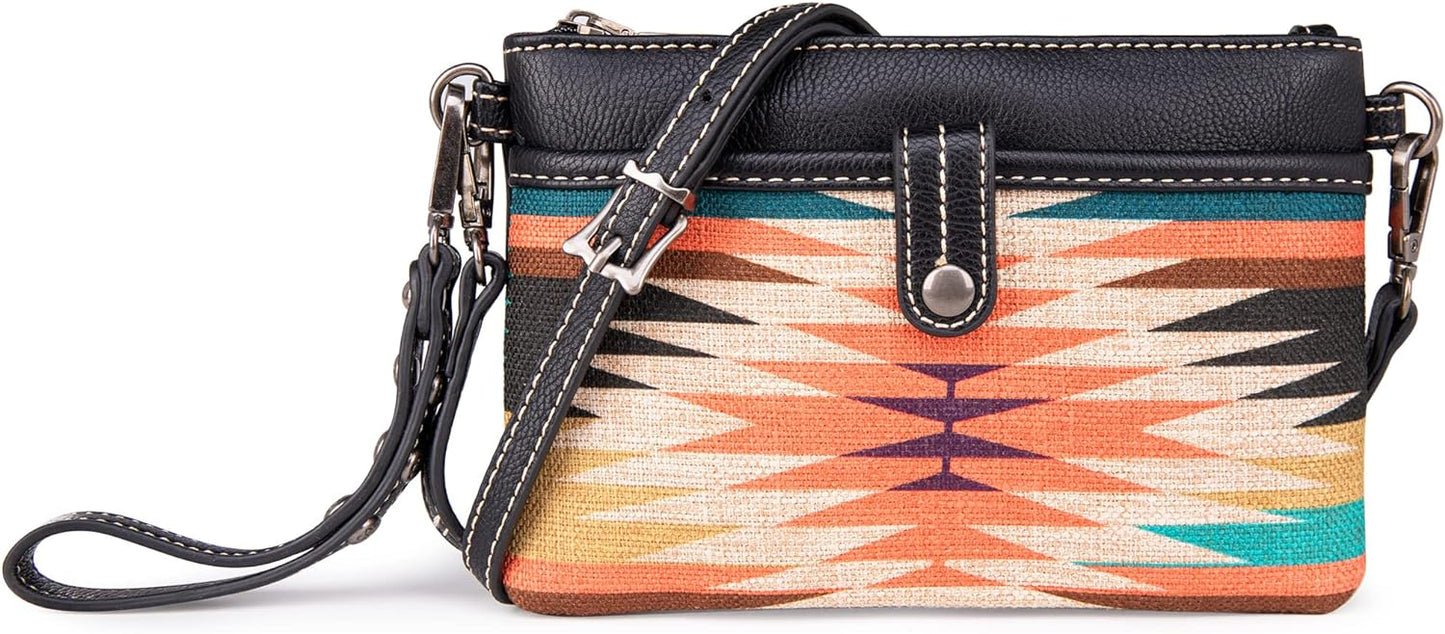 Wrangler Western Crossbody Bags for Women Clutch Wristlet Purse