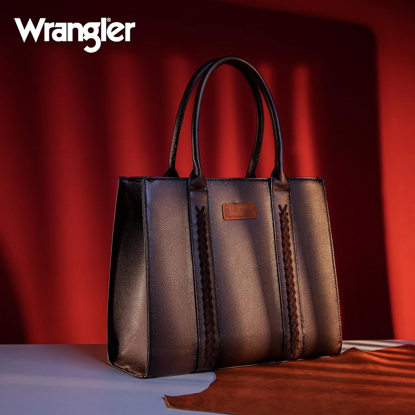 Wrangler Tote Bag for Women Shoulder Purse Handbag with Zipper Crossbody Bag