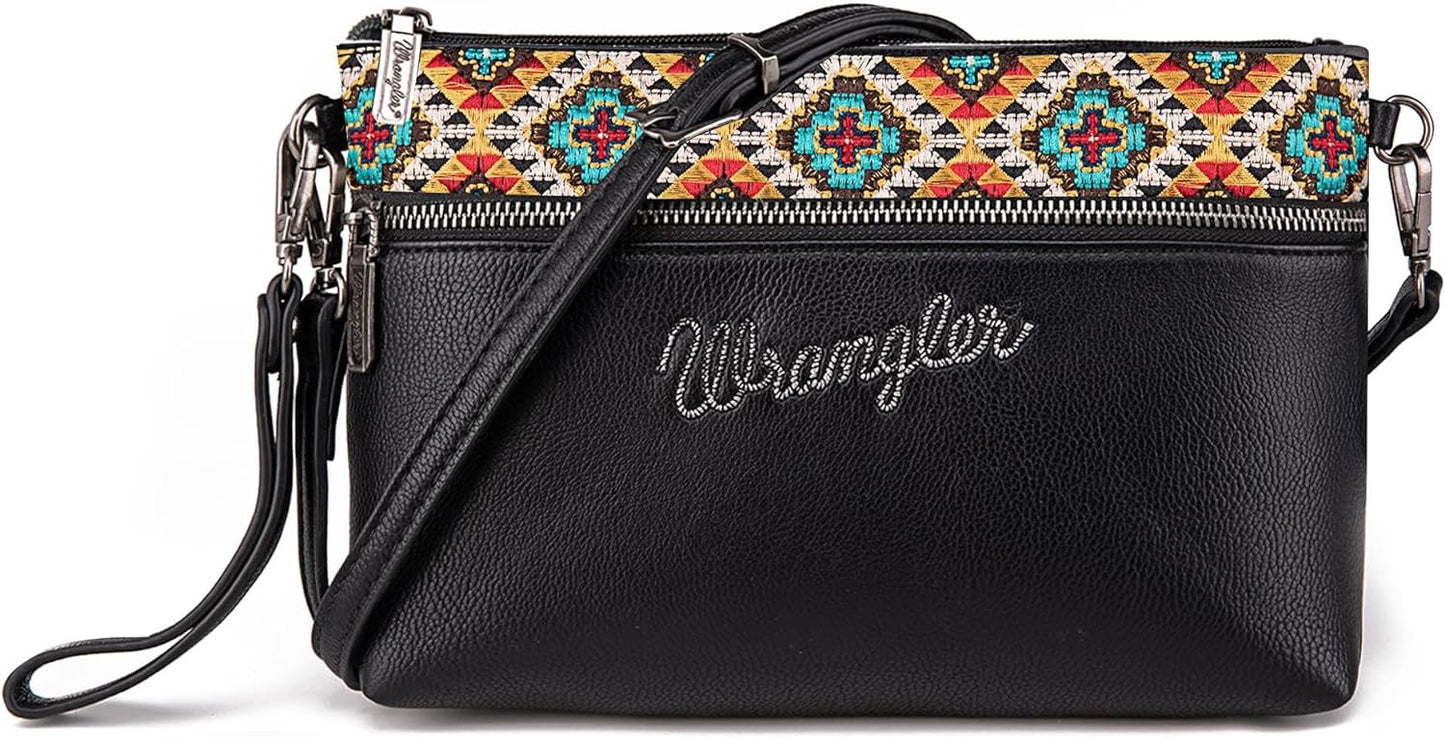 Wrangler Western Crossbody Bags for Women Clutch Wristlet Purse
