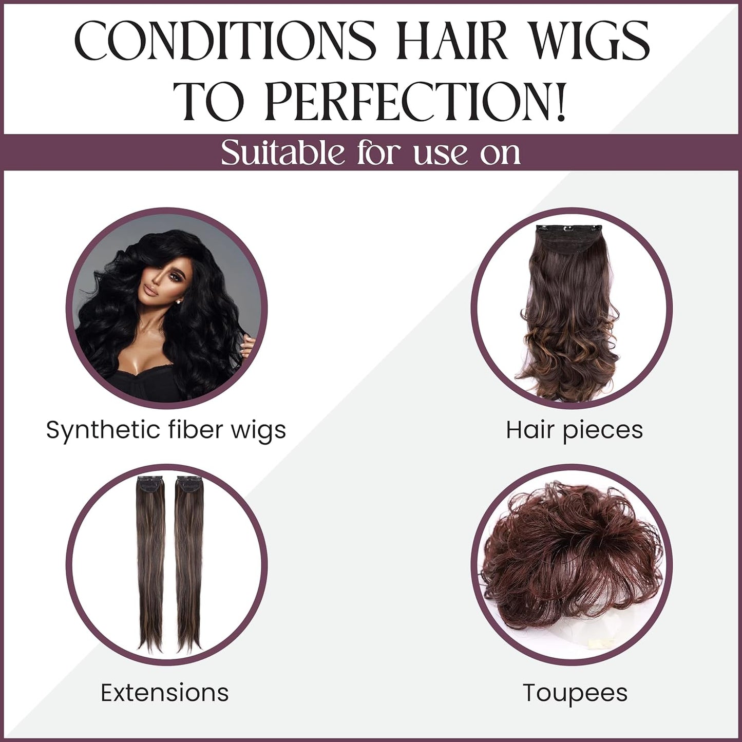 Brandywine Revitalizing Conditioner for Synthetic and Natural Hair Wigs, 8 Ounce