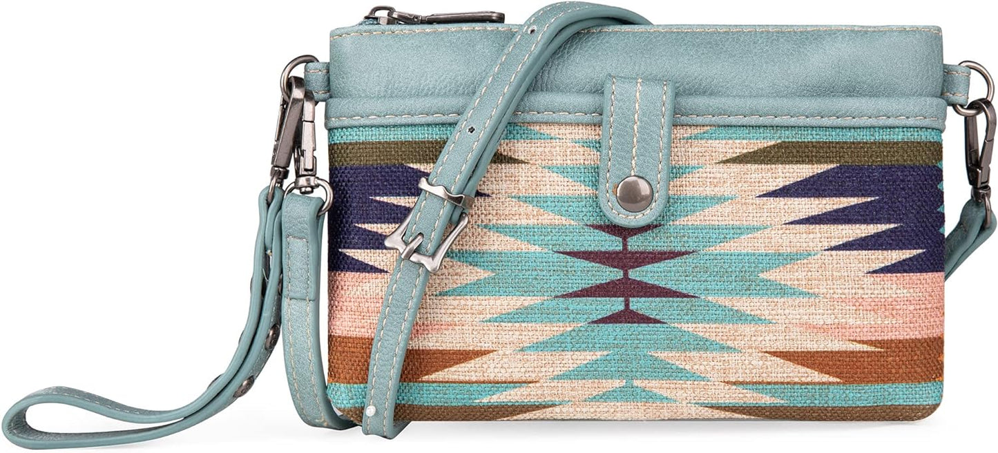 Wrangler Western Crossbody Bags for Women Clutch Wristlet Purse