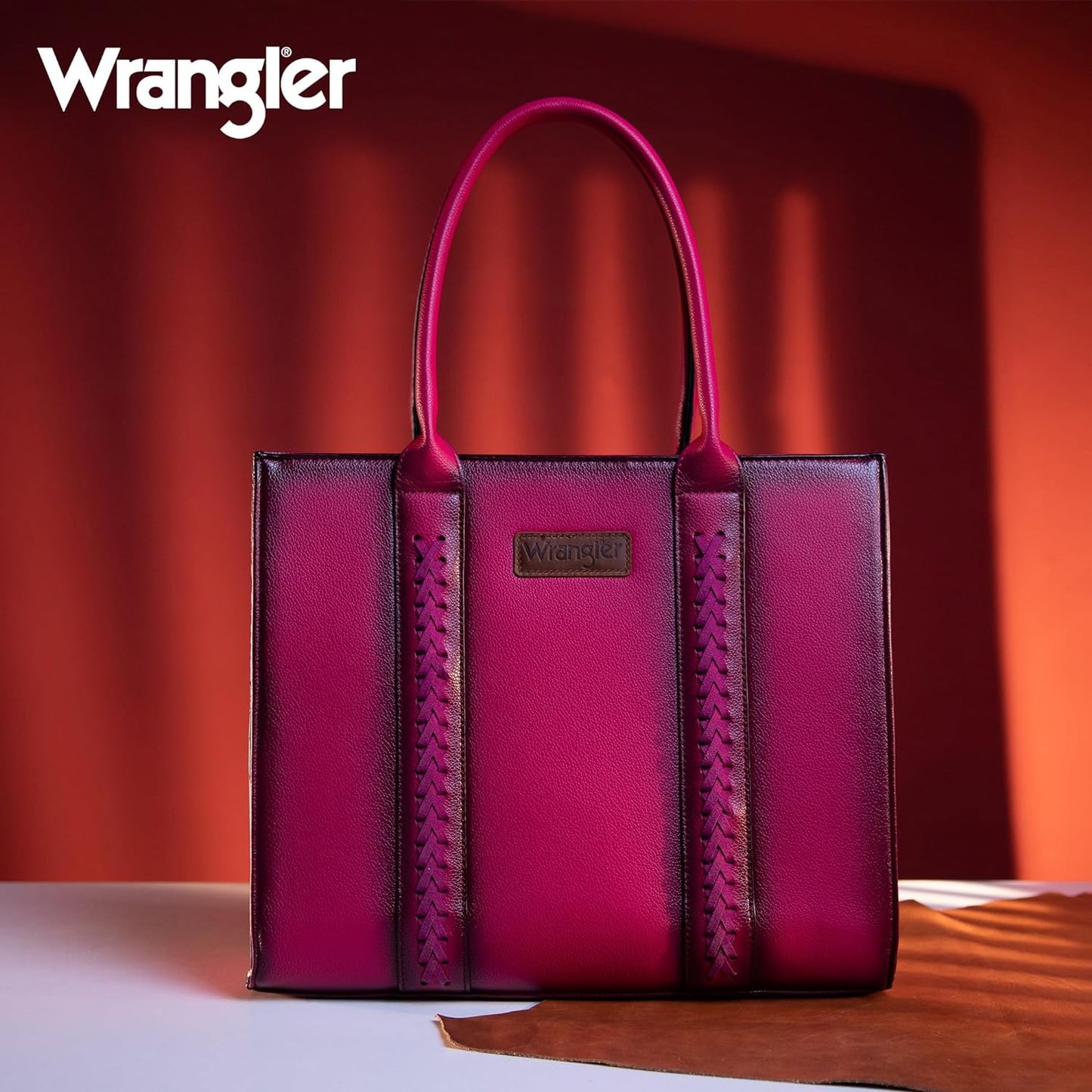 Wrangler Tote Bag for Women Shoulder Purse Handbag with Zipper Crossbody Bag