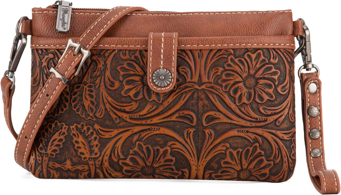 Wrangler Western Crossbody Bags for Women Clutch Wristlet Purse