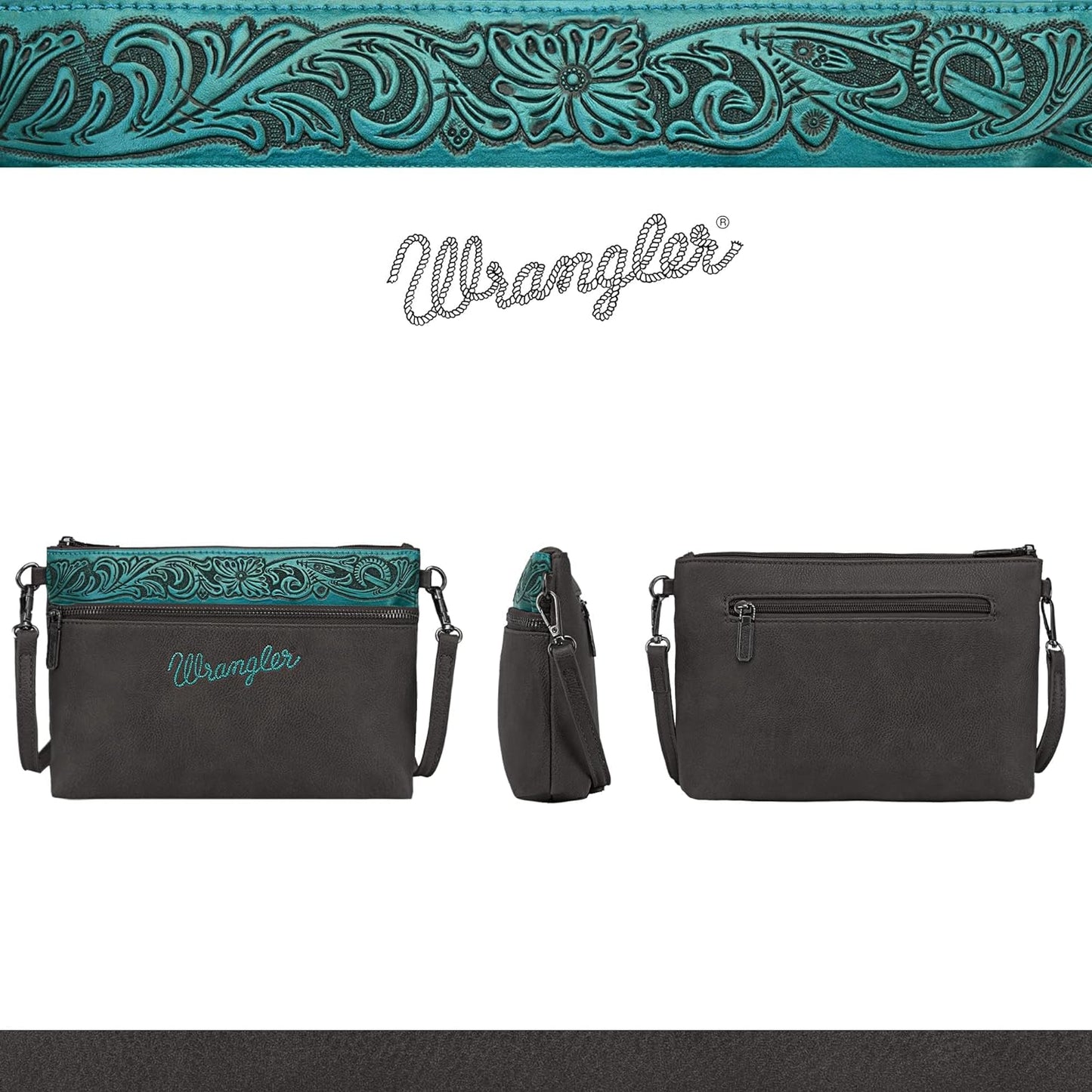 Wrangler Western Crossbody Bags for Women Clutch Wristlet Purse