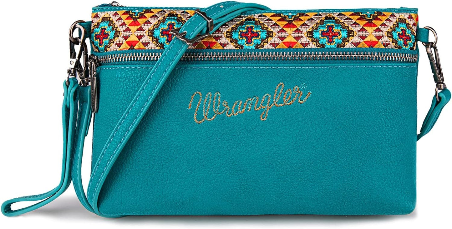 Wrangler Western Crossbody Bags for Women Clutch Wristlet Purse