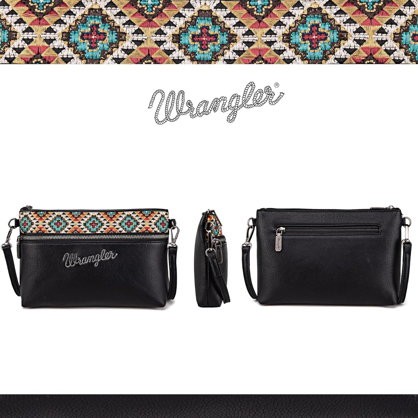 Wrangler Western Crossbody Bags for Women Clutch Wristlet Purse