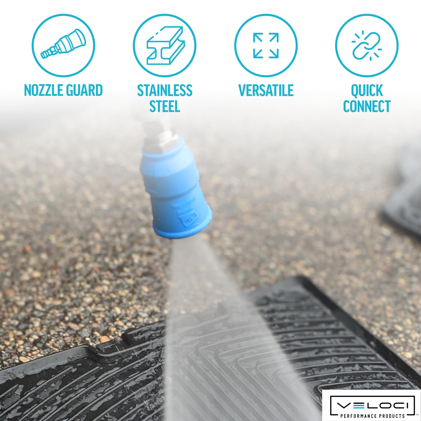 MTM Hydro Acqualine Stainless Steel Pressure Washer Nozzle Guard Holder Tips Protector with 1/4? Quick Coupler Plug, 40 Degrees 3.0