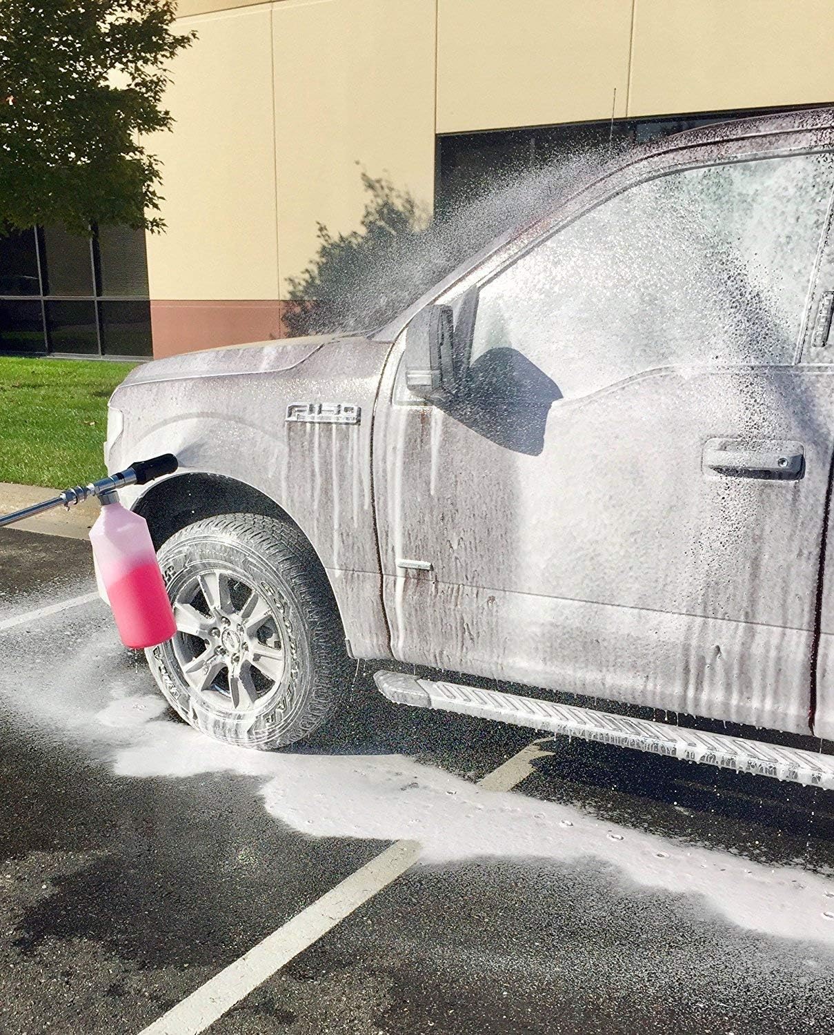 Easy to use Foam Cannon by Auto Bella - Best for Detailing Trucks or SUVs, Made From Lightweight Aircraft Aluminum, 1-Liter Bottle and 1/4" Quick Connector Snow Foam Blaster for Pressure Washer Gun