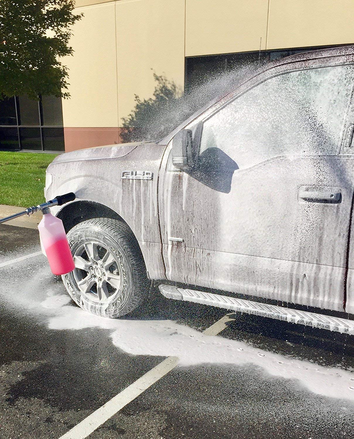 Easy to use Foam Cannon by Auto Bella - Best for Detailing Trucks or SUVs, Made From Lightweight Aircraft Aluminum, 1-Liter Bottle and 1/4" Quick Connector Snow Foam Blaster for Pressure Washer Gun