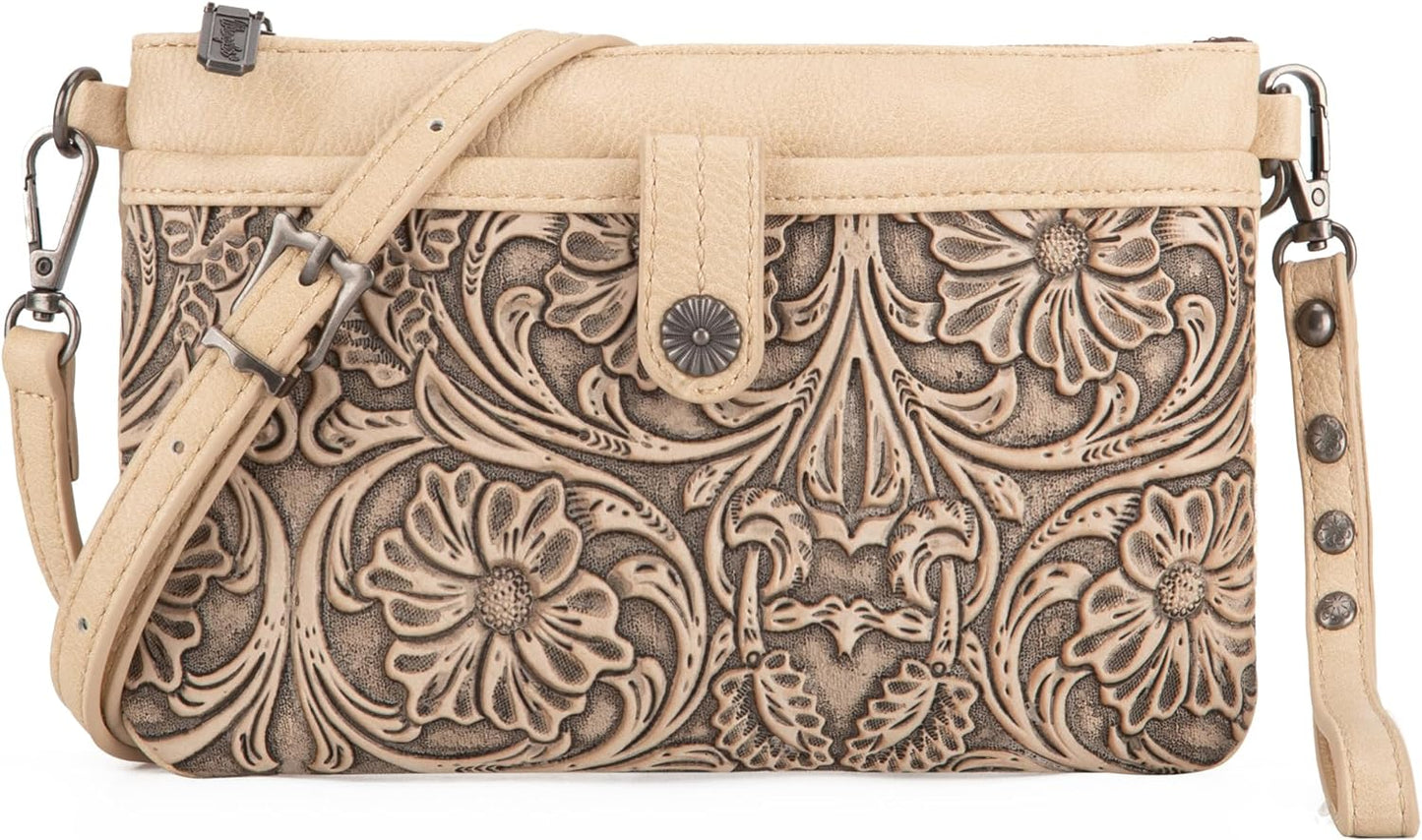 Wrangler Western Crossbody Bags for Women Clutch Wristlet Purse