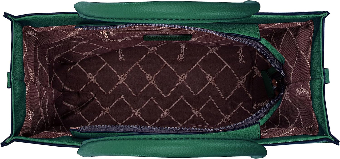 Wrangler Tote Bag for Women Shoulder Purse Handbag with Zipper Crossbody Bag