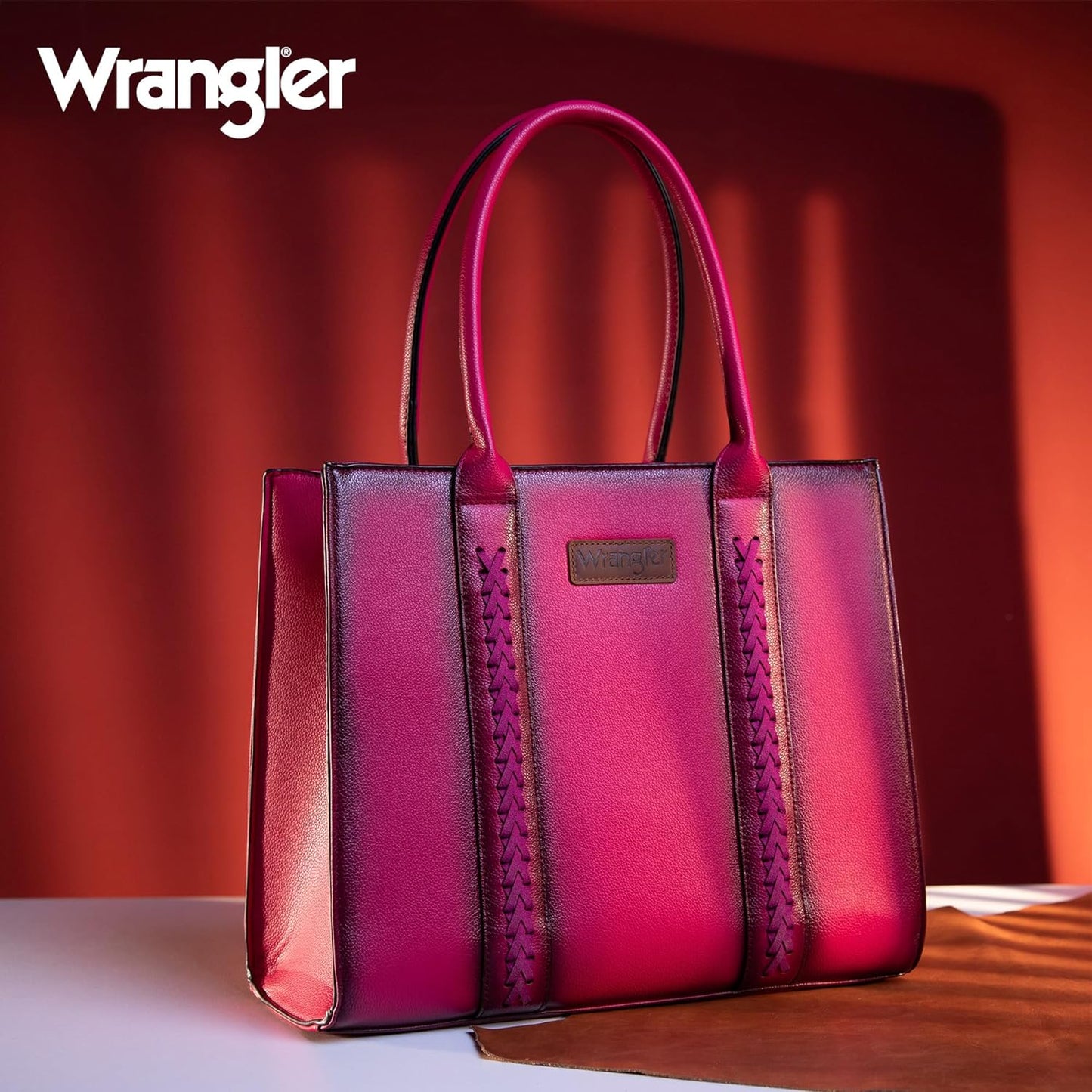 Wrangler Tote Bag for Women Shoulder Purse Handbag with Zipper Crossbody Bag