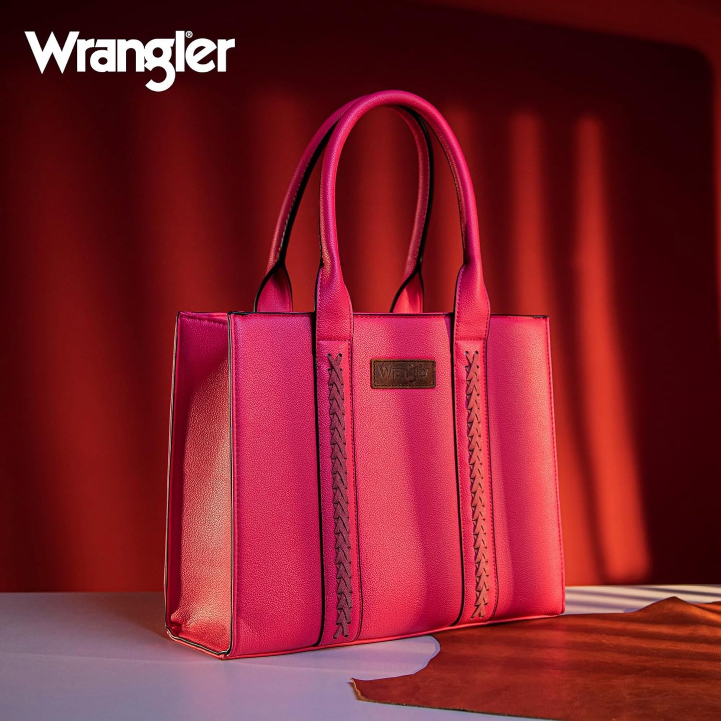 Wrangler Tote Bag for Women Shoulder Purse Handbag with Zipper Crossbody Bag