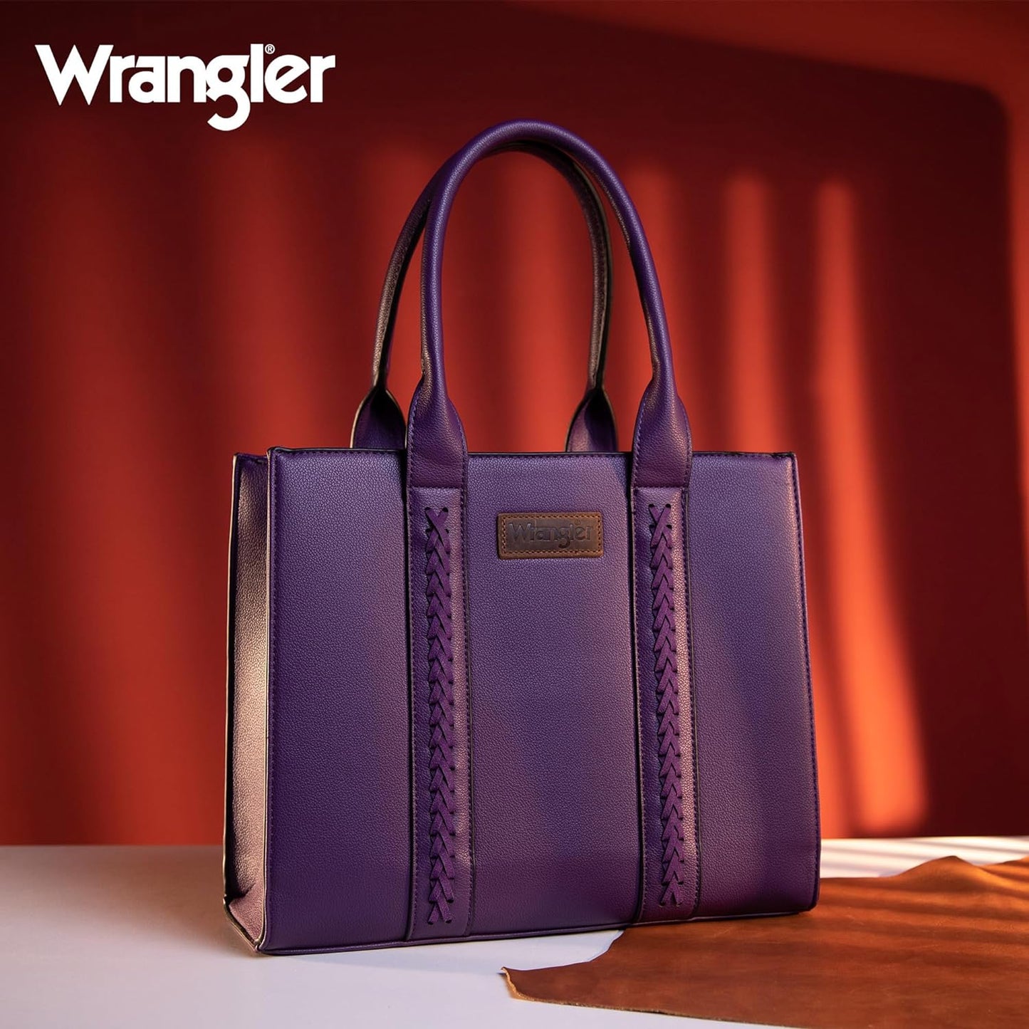 Wrangler Tote Bag for Women Shoulder Purse Handbag with Zipper Crossbody Bag
