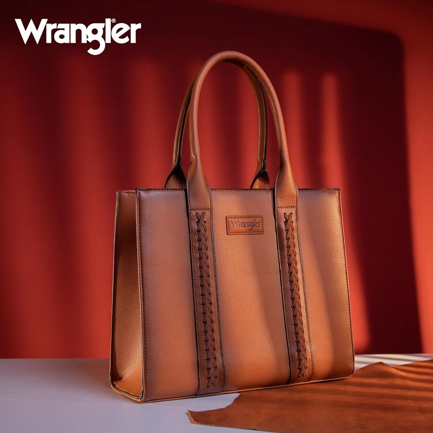 Wrangler Tote Bag for Women Shoulder Purse Handbag with Zipper Crossbody Bag
